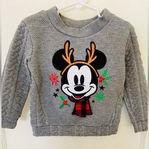 Child’s Mickey Mouse holiday sweatshirt, size 2